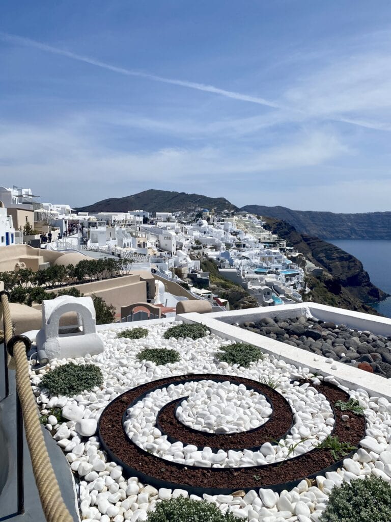 Santorini travel guide with whitewashed houses and Aegean Sea views