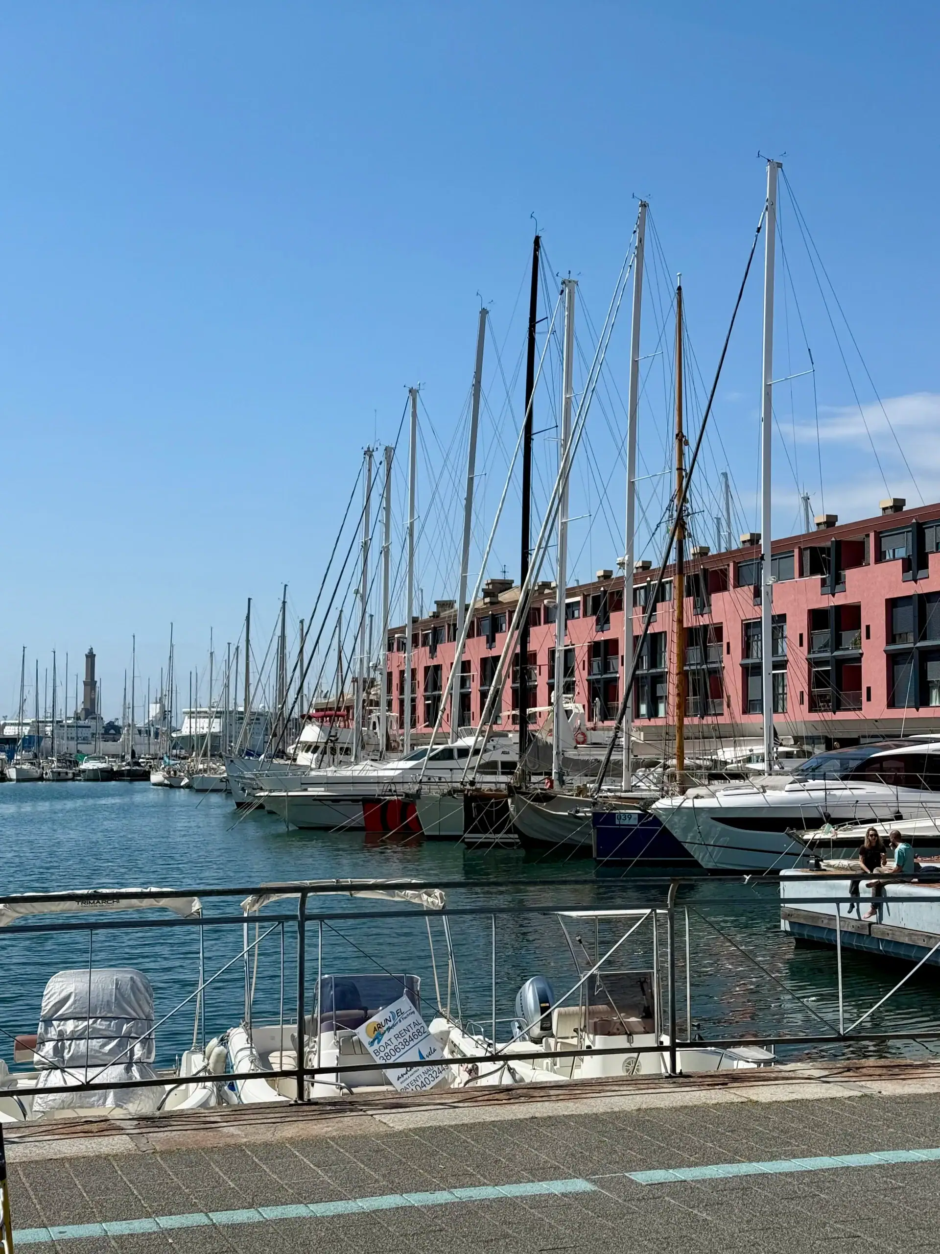 Porto Antico waterfront in Genoa, Italy during a one day in Genoa itinerary